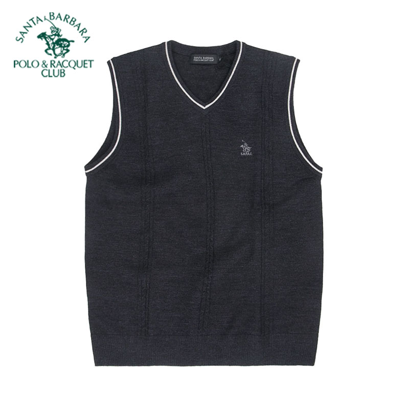 Dark Grey Y8St. Paul men's wear   knitting vest PW11KS012   cardigan V-neck Autumn and winter