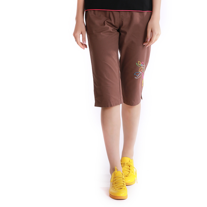 BrownLa Pagayo Labegaya Women's wear Woven pants Big size Women's wear easy leisure time Cropped Trousers A5P8709B