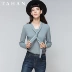 TAHAN cũng vậy và các mẫu nổ áo len nữ dài tay hoang dã ren ngắn đan áo len chạm đáy WTAG41J028 - Đan Cardigan Đan Cardigan