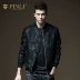 PINLI sản phẩm nam hàng đầu cửa hàng mới jacquard mỏng kiểu áo khoác Trung Quốc áo khoác nam quần áo thủy triều - Đồng phục bóng chày bomber bóng chày Đồng phục bóng chày