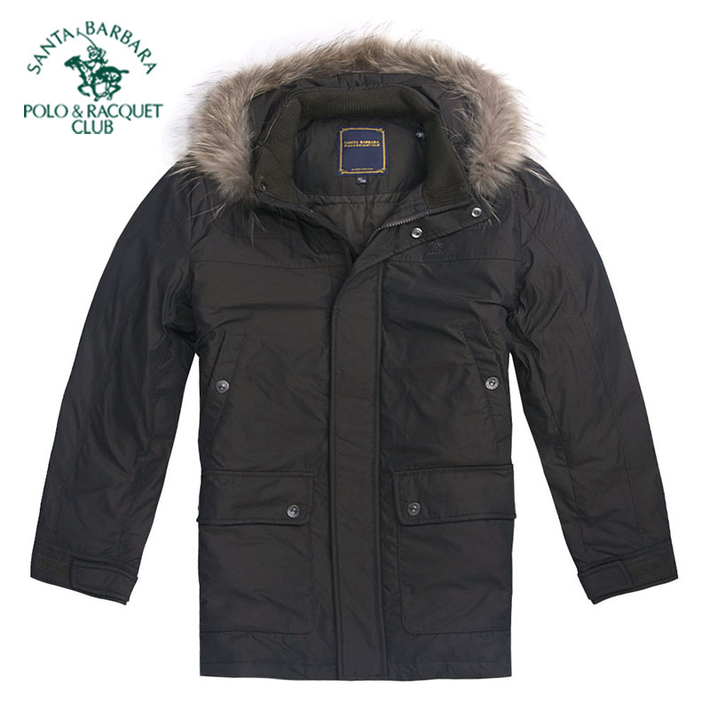 Olive Green P8St. Paul men's wear   Down Jackets PW11WJ808   Hooded White duck down loose coat Winter money