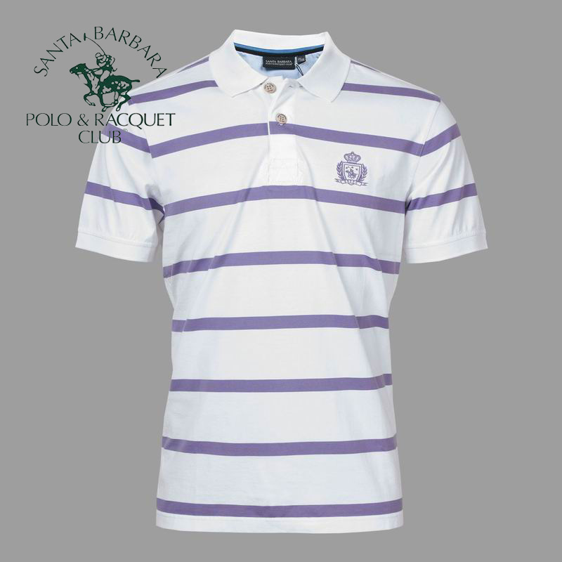 Purple Q4St. Paul men's wear   cotton stripe Short sleeve T-shirt leisure time Lapel Polo shirt PS13KT310 summer easy