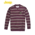 JEEP / Jeep Men Áo len dệt kim sọc cotton JW11KS106 Thu và Đông - Hàng dệt kim Hàng dệt kim