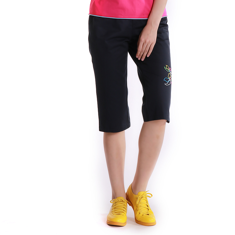 Dark BlueLa Pagayo Labegaya Women's wear Woven pants Big size Women's wear easy leisure time Cropped Trousers A5P8709B