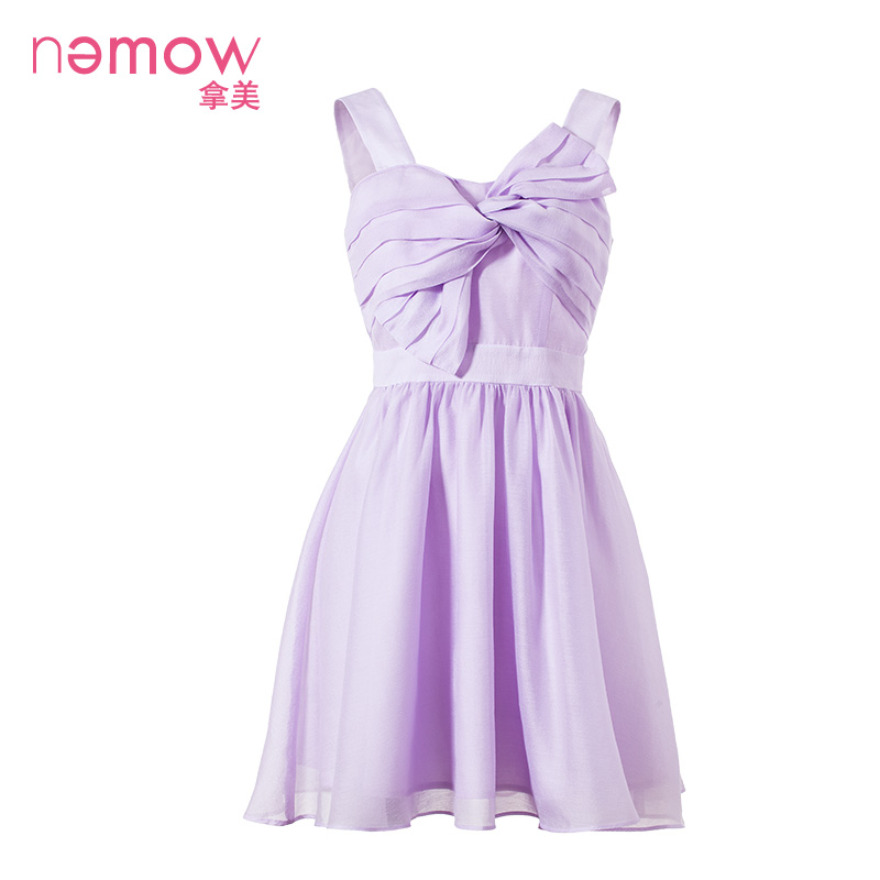 LavenderNami Nanmeng   Dress female summer 2017 new pattern Chiffon Korean version 20 year Close your waist Princess style Short skirt EA7K138