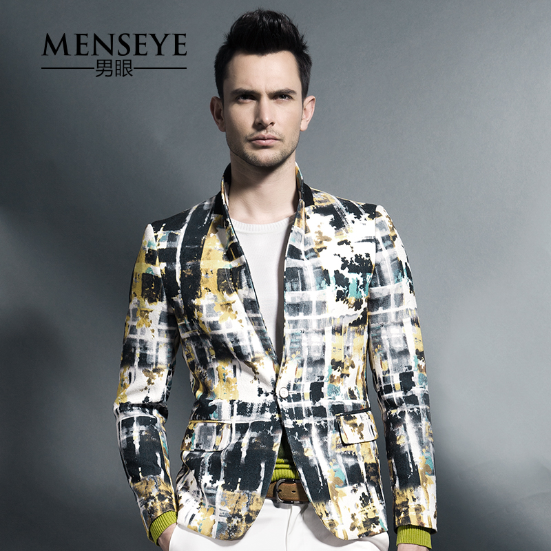 WhiteMenseye Male eye Autumn and winter One button man 's suit   fashion Urban elegance business affairs leisure time men's wear 15d