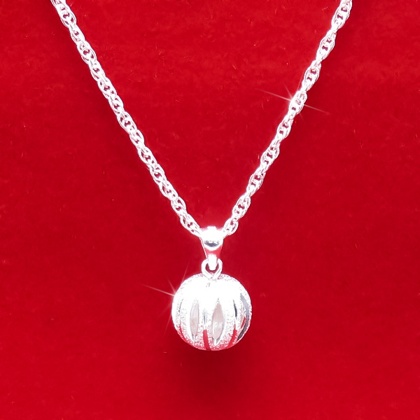 Korean fashion 999 Sterling Silver Female models Ball pendant Necklace pendant Anti allergy Accessories Girlfriend giftin the Accessories/Fashion Jewelry, Pendant/Pendant  category - from Buy2taobao.com to provide professional Taobao agent buy service