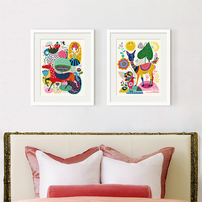Children's Room Decorative painting girl bedroom Bedside Cartoon mural Abstract Art kindergarten Wall paintingsin the Home accessories , Decorative painting , Modern decorative painting category - from Buy2taobao.com to provide professional Taobao agent buy service