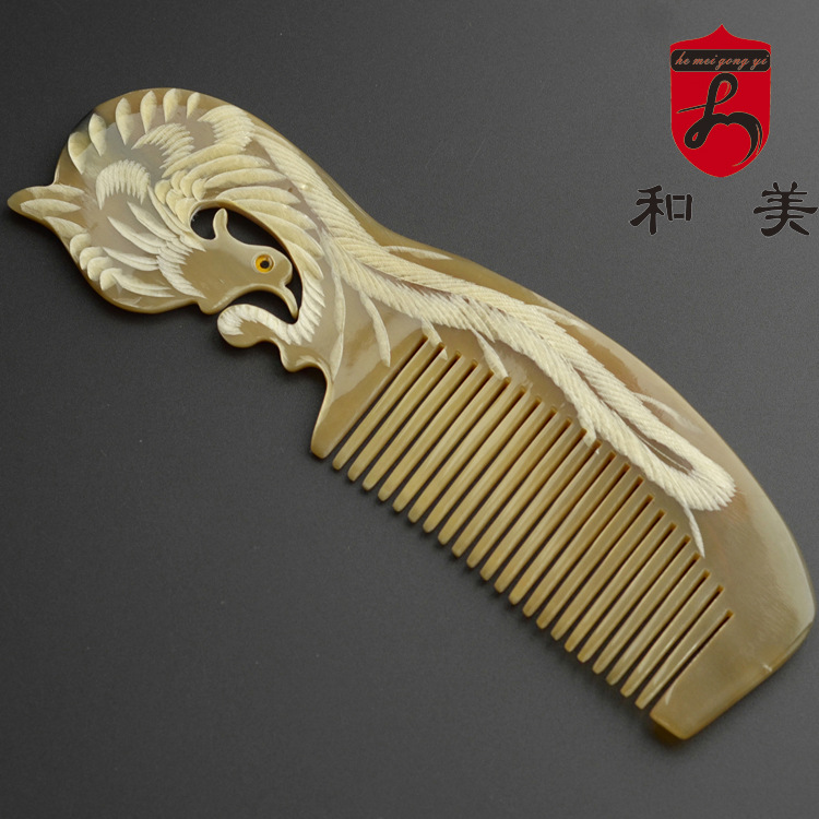 厂家直销新款双面雕刻白色凤凰牦牛角梳婚庆送礼佳品长发精美梳子|ruв категории семья/личные чистящие средства, потребительских уборка посуды, гребень/портативный зеркало, гребень/макияж гребень/массаж гребень - от Buy2taobao.com для оказания профессиональной услуги покупки агента Taobao