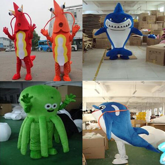 龍蝦基圍蝦八爪魚鲨魚海豚卡通人偶服裝海洋動物行走人偶活動道具在類目 模玩/動漫/周邊/cos/桌遊, Cosplay服飾/道具/服務, COSPLAY配件/道具/人偶服中 - 來自Buy2taobao.com提供專業的淘寶代購服務