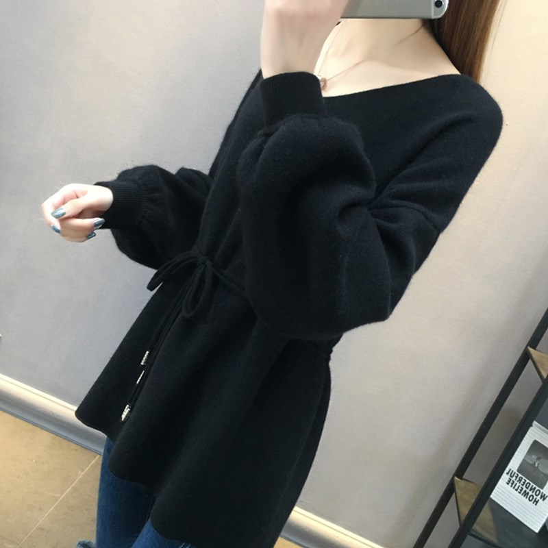 2018 new pattern V. Socket Easy sweater Western style Versatile Lazy wind Thin version jacketin the Women's clothing/Boutique , Sweaters category - from Buy2taobao.com to provide professional Taobao agent buy service