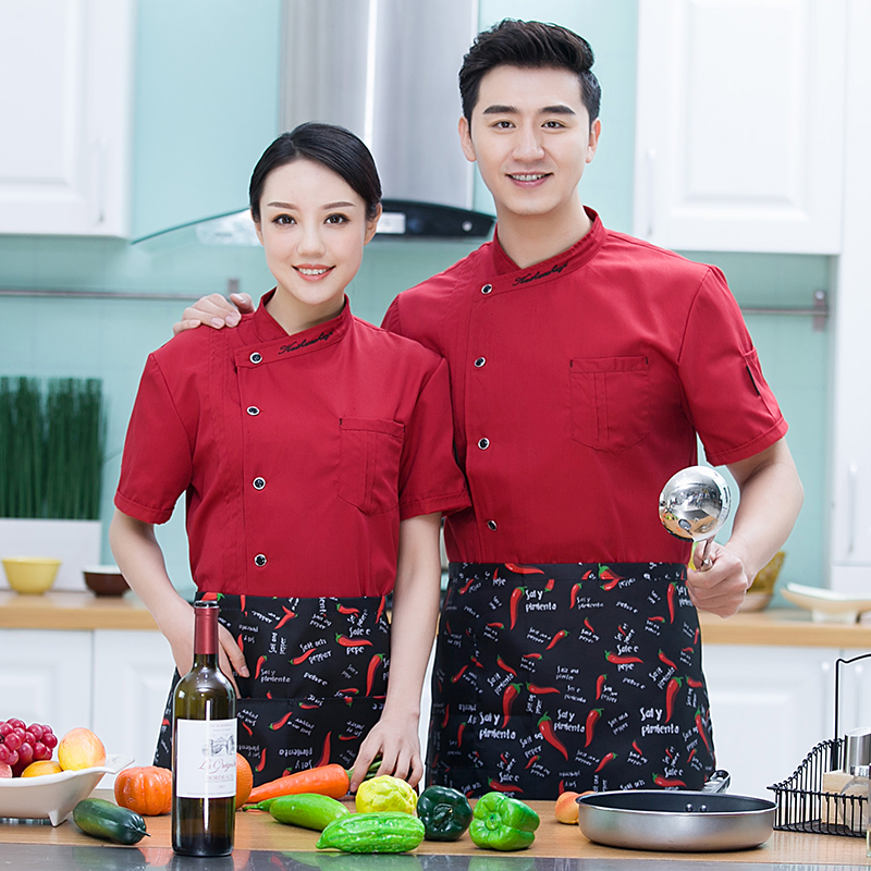 店短袖夏季饭馆餐饮工作服酒店厨房师西点餐厅工作服食堂蛋糕烘焙在类目 男装, 套装, 工装制服中 - 来自Buy2taobao.com提供专业的淘宝代购服务