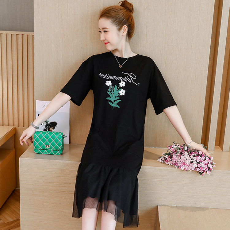 8夏季新款印花大码胖妹妹宽松显瘦网纱拼接印花遮肉连衣裙|msdalam kategori Butik wanita / wanita, wanita saiz besar - dari Buy2taobao.com untuk memberikan perkhidmatan ejen Taobao profesional membeli