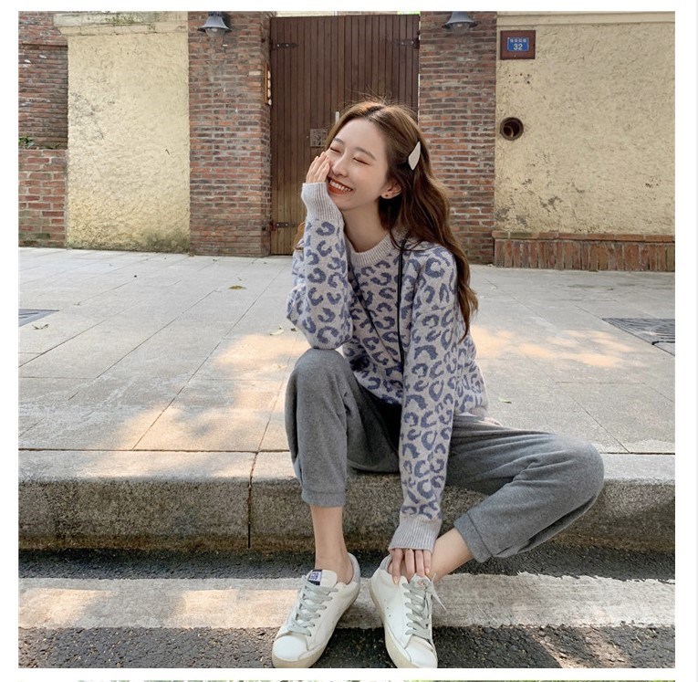 豹纹毛衣女套头慵懒风宽松2018新款超火慵懒风上衣版外套温柔风在类目 女装/女士精品, 毛衣中 - 来自Buy2taobao.com提供专业的淘宝代购服务