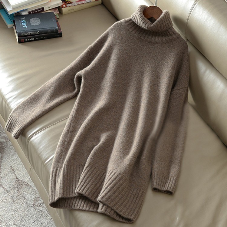 Raise 2018 spring and autumn fashion Lazy Women's wear High collar thickening Mid length version knitting Cardigan Easy Bottoming sweaterin the Women's clothing/Boutique , Sweaters category - from Buy2taobao.com to provide professional Taobao agent buy service