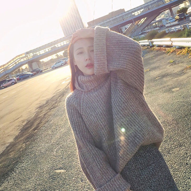 2018新款時尚套頭寬松套裙毛衣慵懶風粗毛線裙套裝兩件套裝女在類目 女裝/女士精品, 毛衣中 - 來自Buy2taobao.com提供專業的淘寶代購服務
