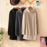 【58.00元】●布客街(正价)●品质百搭 堆堆领中长款打底 女装冬装针织衫