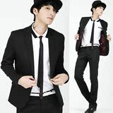 2011新款 秋装 英伦 休闲 一粒扣 黑色气 质修身 西服 西装