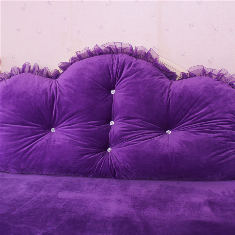 Pink Satin Korean Edition Cushion backrest Soft roll Bedside Wedding celebration backrest Cotton Pillow Double Cushion backrestin the Home Fabric , Pillow/Pillow category - from Buy2taobao.com to provide professional Taobao agent buy service