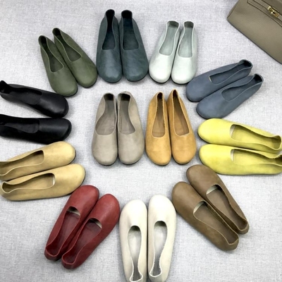 森女鞋子女春复古瓢鞋文艺圆头平底鞋女单鞋四