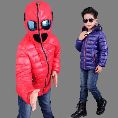 儿童装男童秋冬装棉衣6轻薄7羽绒棉服8大童男