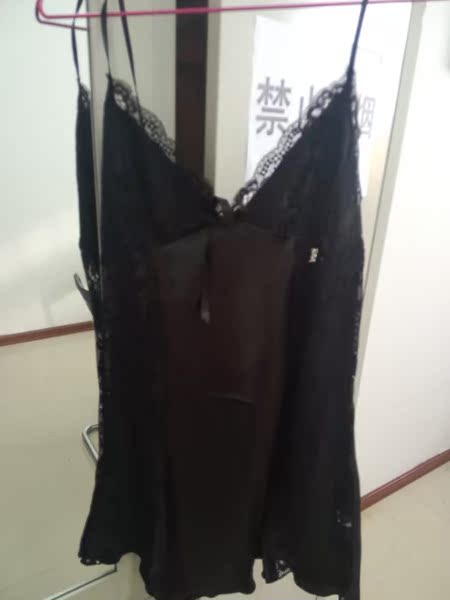 性感睡衣女 粉红丝绸睡裙女诱惑 冬 黑色镂空家居吊带裙 春季