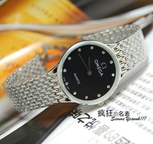 Omega / Omega watch on the table exquisite and elegant black pair: 110