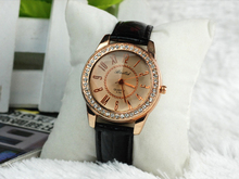 Cinturón de la moda cinturón de damas relojes diamante negro anillo de diamantes señoras Corea relojes