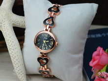 La Sra. fina exquisita belleza negro hoja de Corea Moda niñas reloj pulsera Requerido