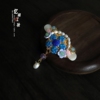 【忆阁红妆】古风贝壳铜胸针中国风旗袍胸针清装烧蓝珍珠手工胸针|ru 【忆阁红妆】古风贝壳铜胸针中国风旗袍胸针清装烧蓝珍珠手工胸针|ru