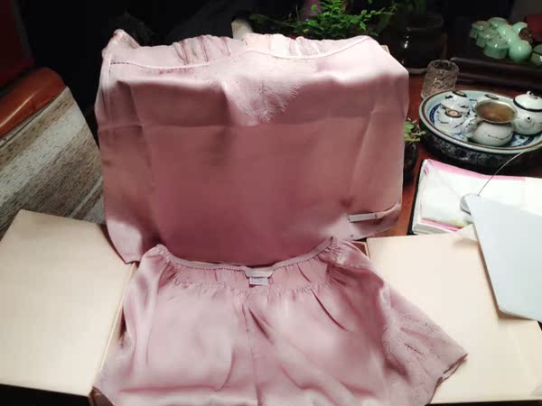 SANGLUO桑罗 桑蚕丝家居服深v性感蕾丝女吊带真丝睡衣W062