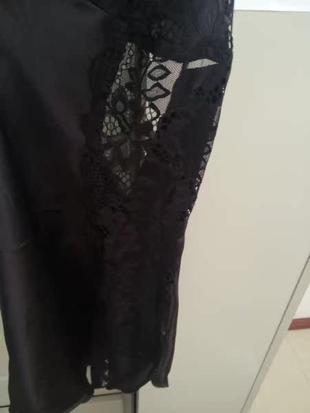 性感睡衣女 粉红丝绸睡裙女诱惑 冬 黑色镂空家居吊带裙 春季