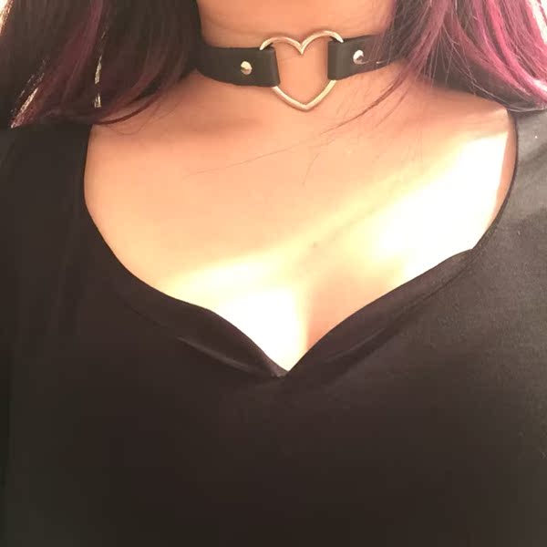 VOCK独家设计 心型领优雅小黑裙 性感女巫风 dollskill nastygal
