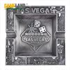 玩转扑克浮雕花纹拉斯维加斯LasVegas德州扑克金属灰缸现货 玩转扑克浮雕花纹拉斯维加斯LasVegas德州扑克金属灰缸现货