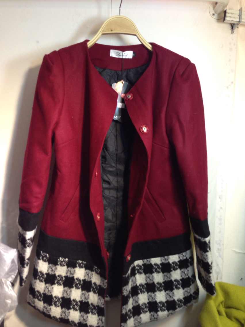 2014年长款加厚格仔外套时尚潮流包邮 . 来自大