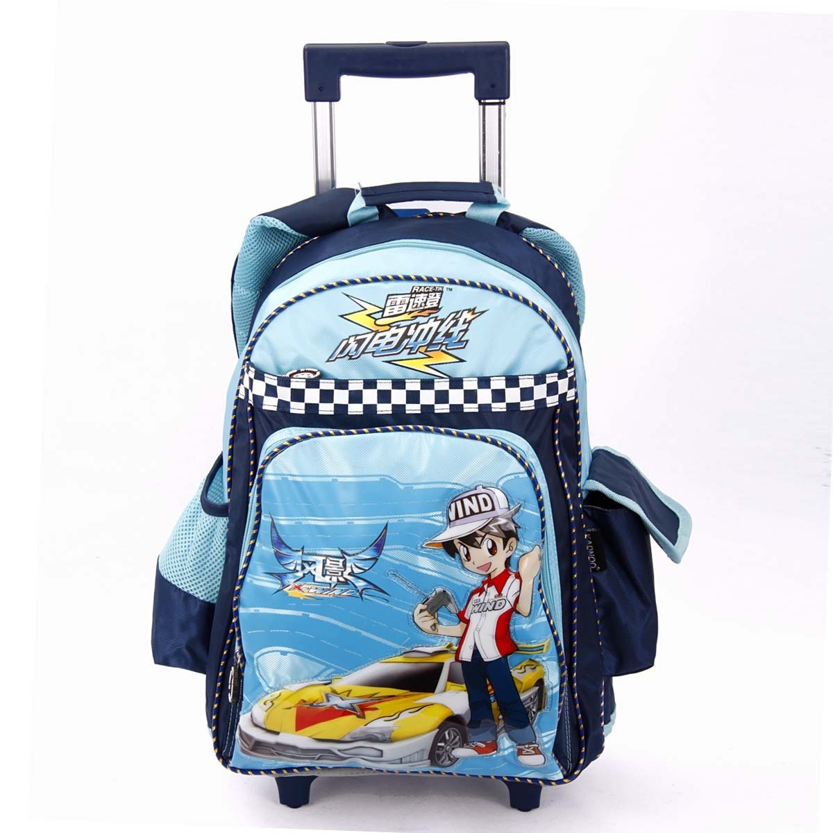 品牌正品 卡迪奴雷速登儿童小学生可拆卸拉杆包双肩背书包男生蓝 30天内共售出0件