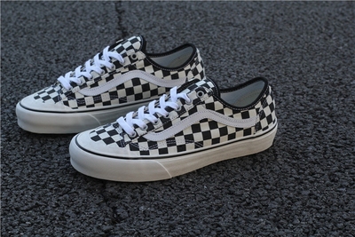 白菜vans style 36 sf 黑白棋盘格帆布情侣低帮vn0a3mvl01u