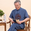 唐装男短袖棉麻中老年人夏薄款国风大码刺绣休闲亚麻盘扣爸爸套装 唐装男短袖棉麻中老年人夏薄款国风大码刺绣休闲亚麻盘扣爸爸套装