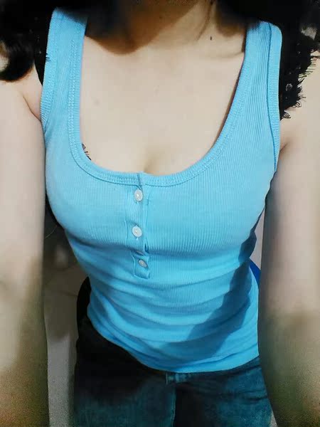 纽扣吊带工字背心女夏季纯棉韩国性感百搭修身大码无袖打底衫外穿