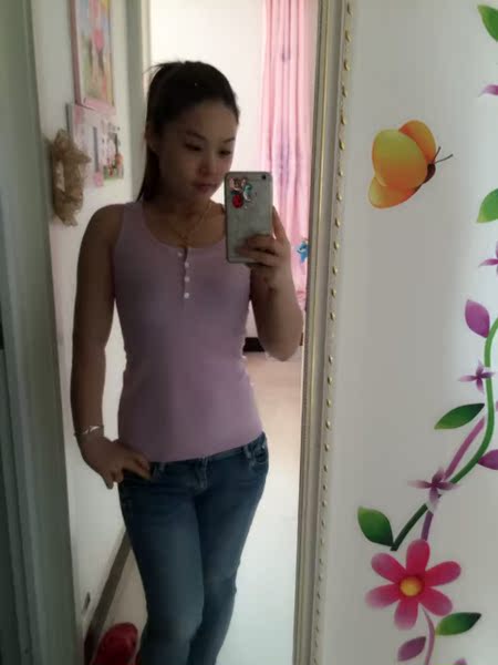 纽扣吊带工字背心女夏季纯棉韩国性感百搭修身大码无袖打底衫外穿