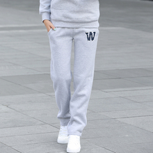 伊姬卡 秋款韩版运动裤女长裤加绒加厚休闲裤