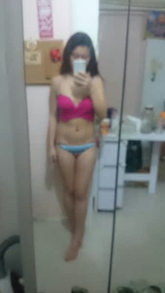 亦蔻正品分体三角玫红荧光比基尼女泳衣大小胸聚拢钢托泳装bikini