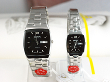 Regalos de empresa para el poder de la sofisticada gama alta de moda relojes par de negocios par mesa de acero