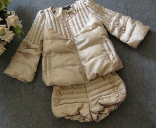 3冬季新款女韩版<em>棉衣棉服</em>套装串珠亮钻<em>加厚短</em>