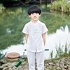 兴业堂男童唐装套装夏季中式短袖衬衫棉麻国学合唱班服校服六一演 兴业堂男童唐装套装夏季中式短袖衬衫棉麻国学合唱班服校服六一演
