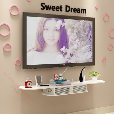 机顶盒置物架壁挂客厅墙上置物架卧室路由器收