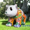 熊猫雕塑 玻璃钢动物摆件抽象创意彩绘熊餐厅酒店商场美陈装饰品 熊猫雕塑 玻璃钢动物摆件抽象创意彩绘熊餐厅酒店商场美陈装饰品