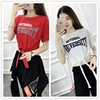 student Jazz T-shirt Hem Knotted shirt Easy Uniforms Korean Edition Dance Set adult Costume student Jazz T-shirt Hem Knotted shirt Easy Uniforms Korean Edition Dance Set adult Costume
