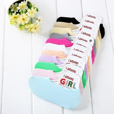 DS夏季薄款船袜女男棉质防滑浅口百搭隐形袜