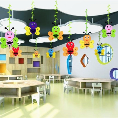 幼儿园班级吊饰室内墙面挂饰教室宿舍吊顶装饰品双面蜜蜂创意布置